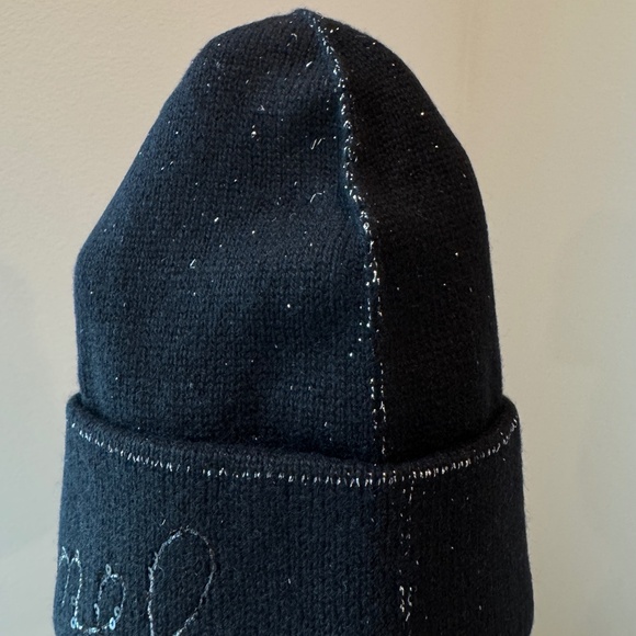 Chanel Black Sequin Cashmere Beanie main image 4